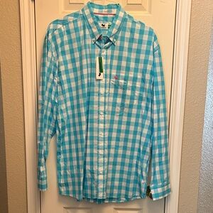 Ferrioni Men's Blue Checkered Shirt